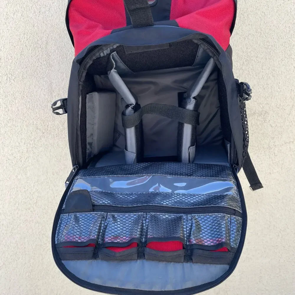 Tamrac Red Black Backpack Camera Bag Laptop Sleeve